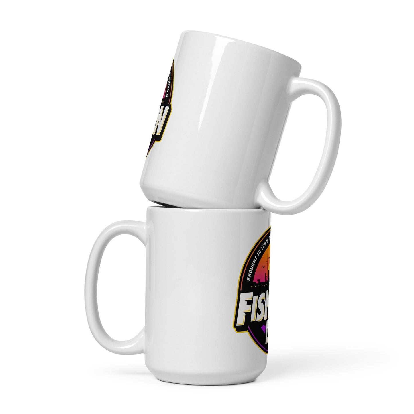 White glossy mug